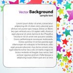 Colorful Stars Background with Text Frame and Sample Text